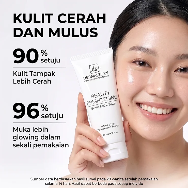 DERMASTORY Beauty Brightening Gentle Facial Wash 100ml - Gambar 7