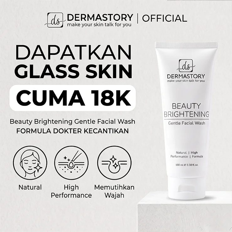 DERMASTORY Beauty Brightening Gentle Facial Wash 100ml - Gambar 8